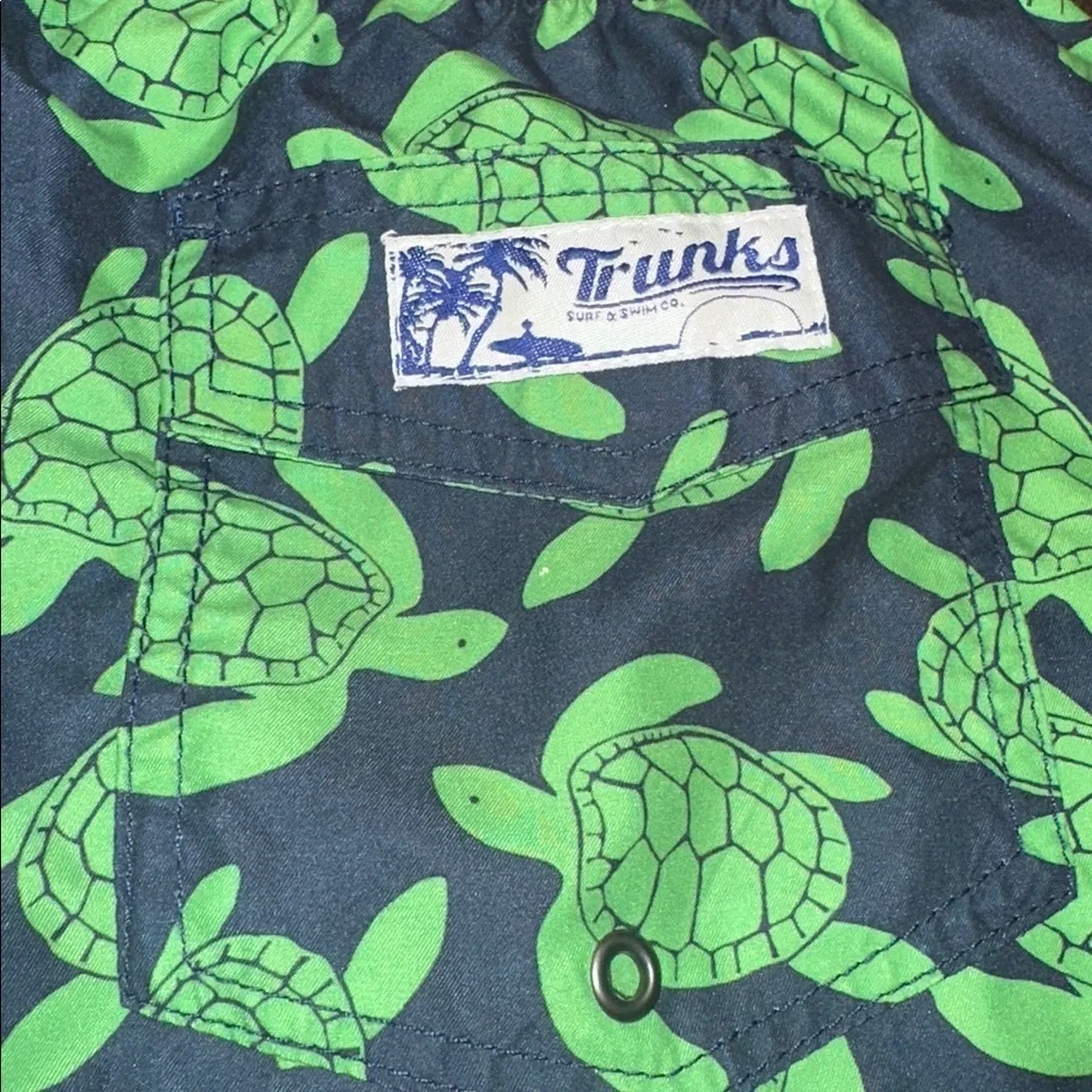 Trunks Green Turtle Print men’s Swim Shorts size large